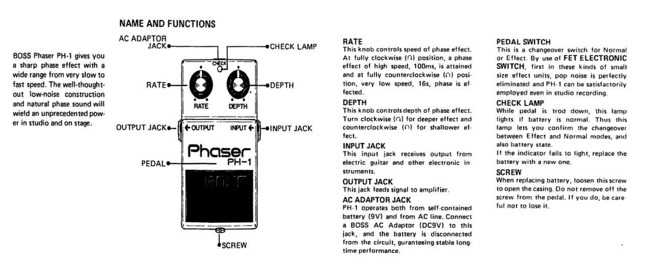 Boss PH-1 Phaser