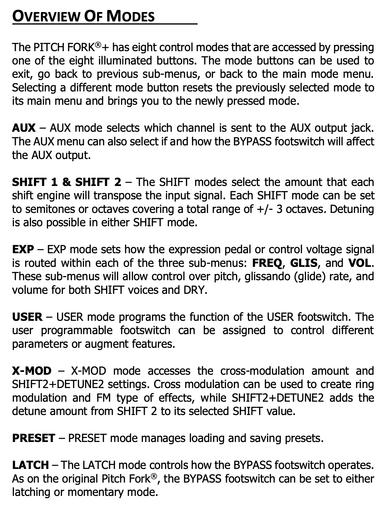 Electro-Harmonix Pitch Fork+